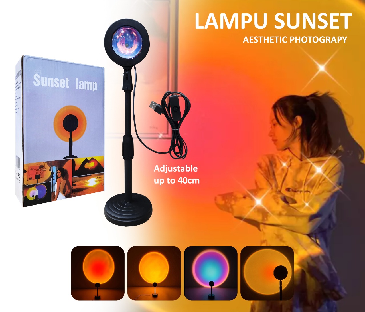 SUNSET LAMP LAMPU PROYEKTOR